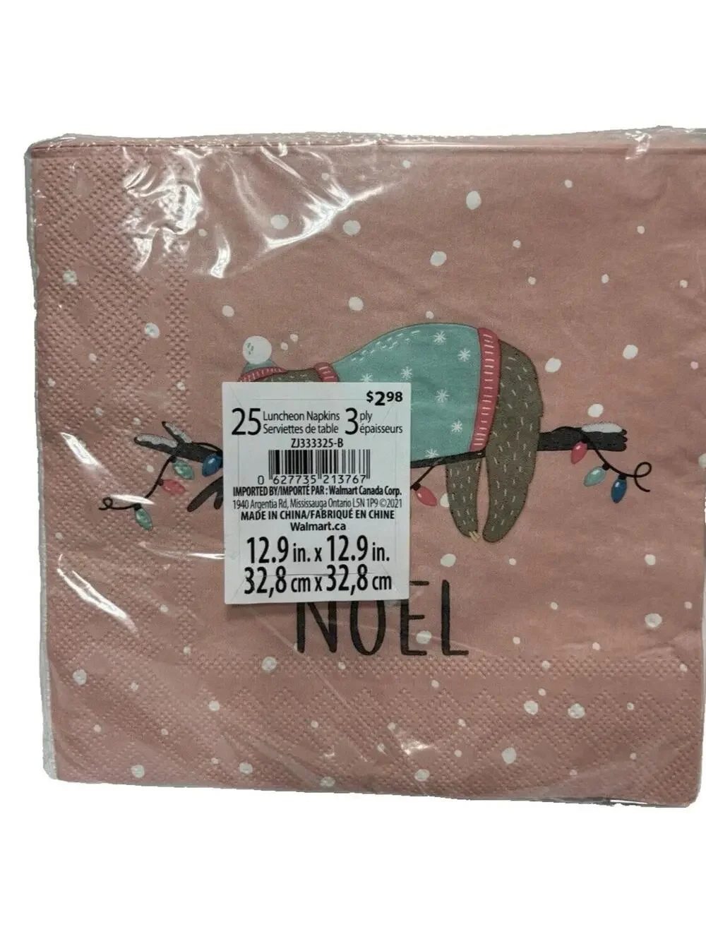 Merry Christmas ,Noel ,Fa La La Lama Napkins & Paper Plates 5pc Lot -New Holiday